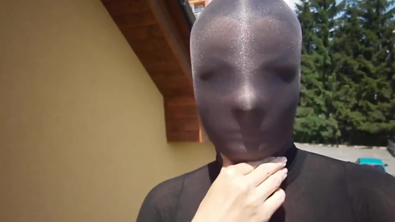 Black nylon mask