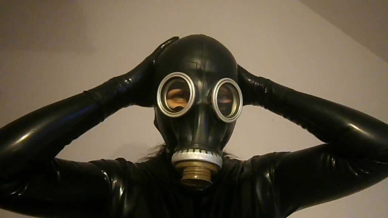 Relax my latex catsuit and russian gas mask