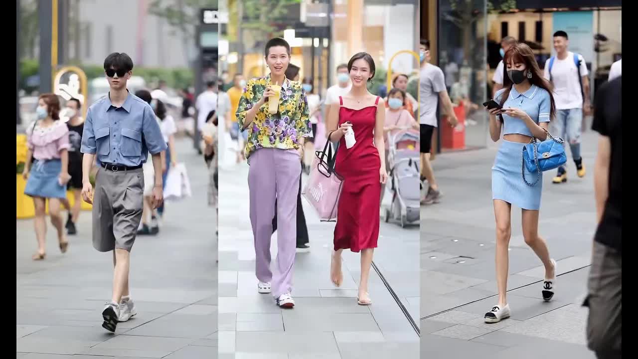 【抖音 街拍合集】 中国街拍时尚合集 成都太古里走一走，然后发现自己就是个土狗！